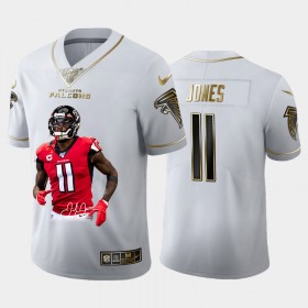 Tröjor Atlanta Falcons Julio Jones 11 Special Signature Golden Edition Vapor Limited 100th Season - Män